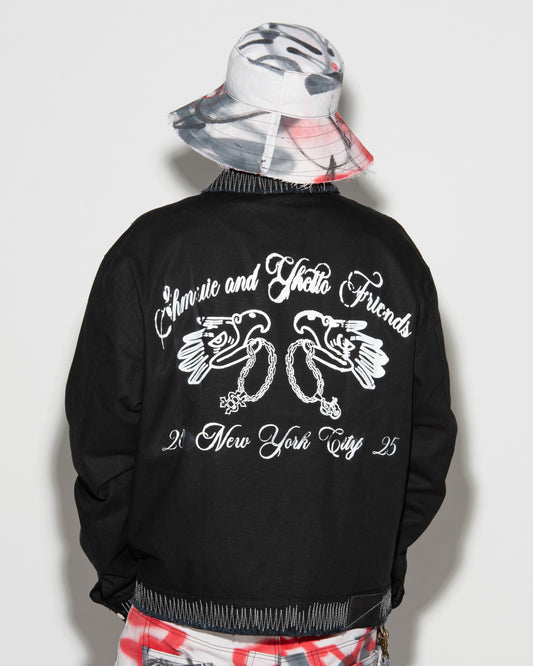 GHETTO FRIENDS X SHMUIE STUDDED WORK JACKET