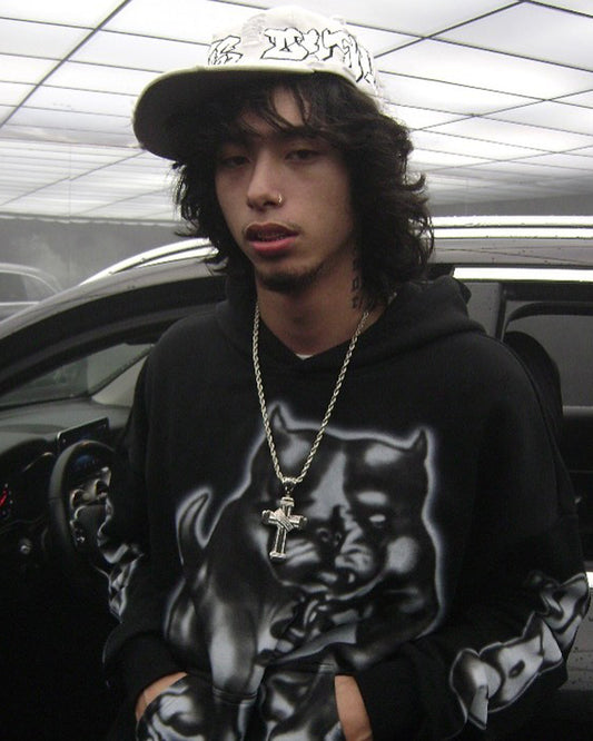 AIRBRUSH BULLDOG HOODIE